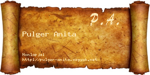 Pulger Anita névjegykártya